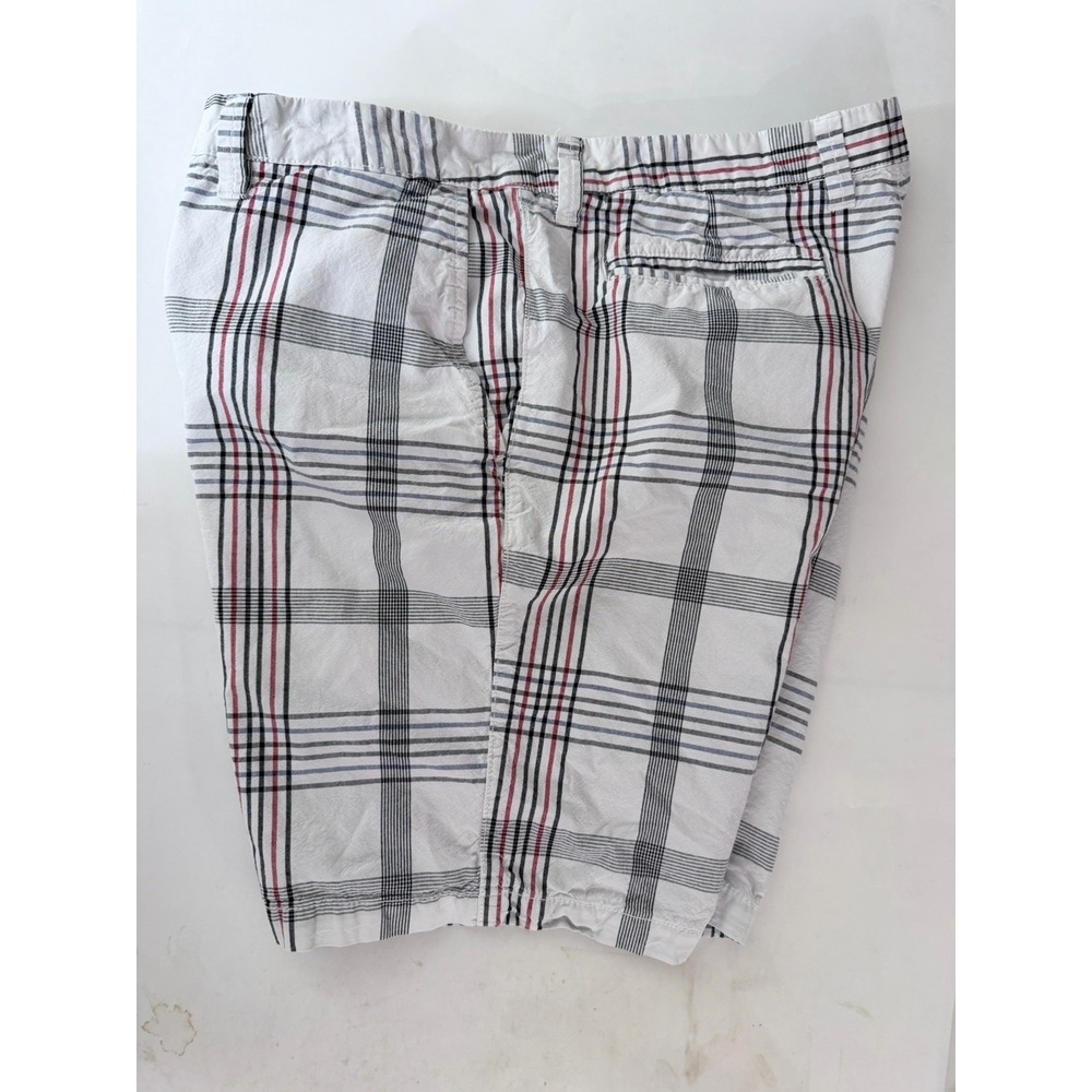 American Rag‎ Shorts Mens 38 Red Blue Plaid Slim Fit Cotton Preppy Casual - Picture 5 of 10